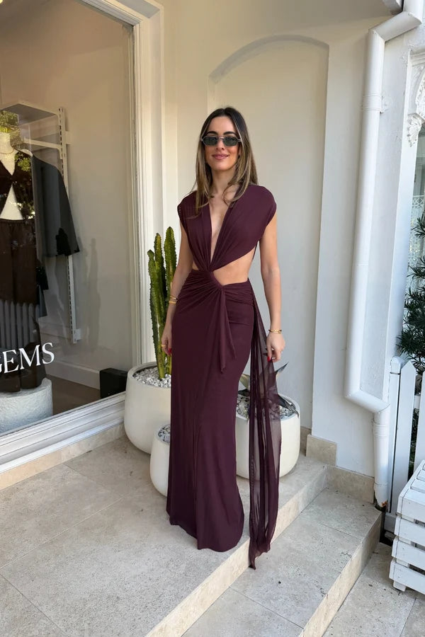Odea Maxi Dress - Plum