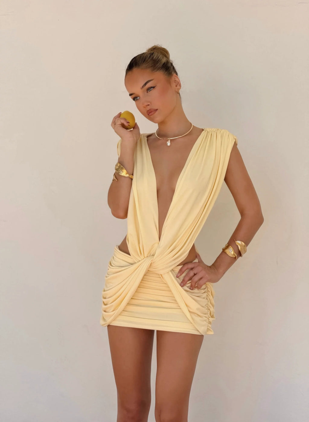 Lilou Mini Dress - Yellow