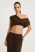 Celia Top & Maxi Skirt - Chocolate