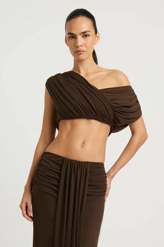 Celia Top & Maxi Skirt - Chocolate