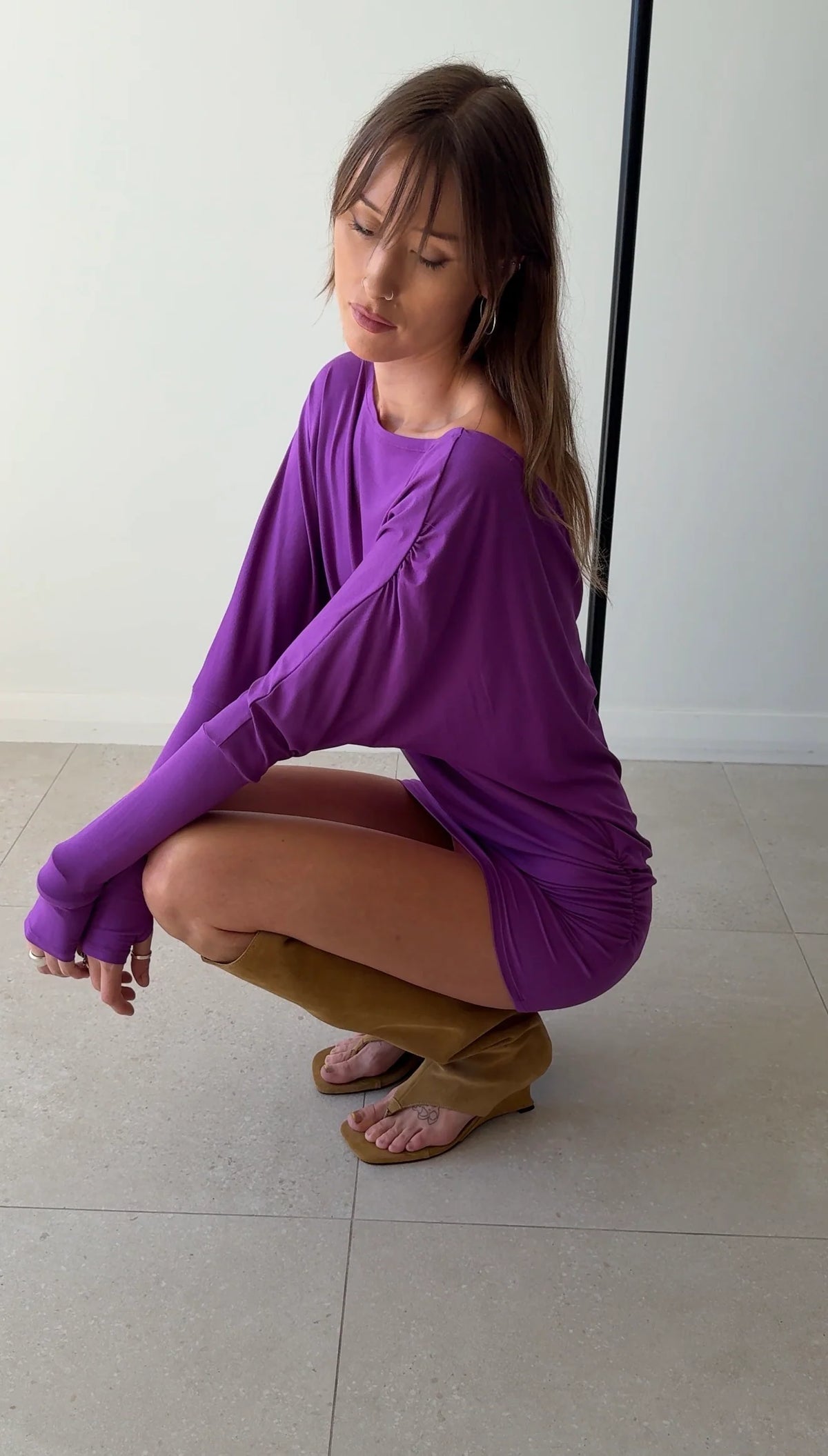 Zaya Mini Dress - Purple
