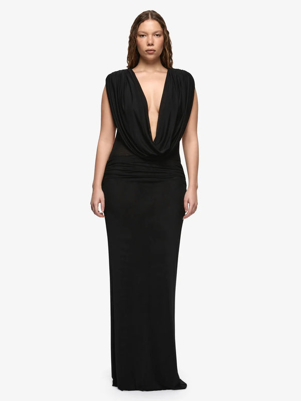 Arianna Cowl Neck Maxi Dress