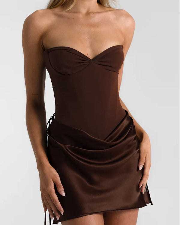 Evelyn Mini Skirt - Espresso