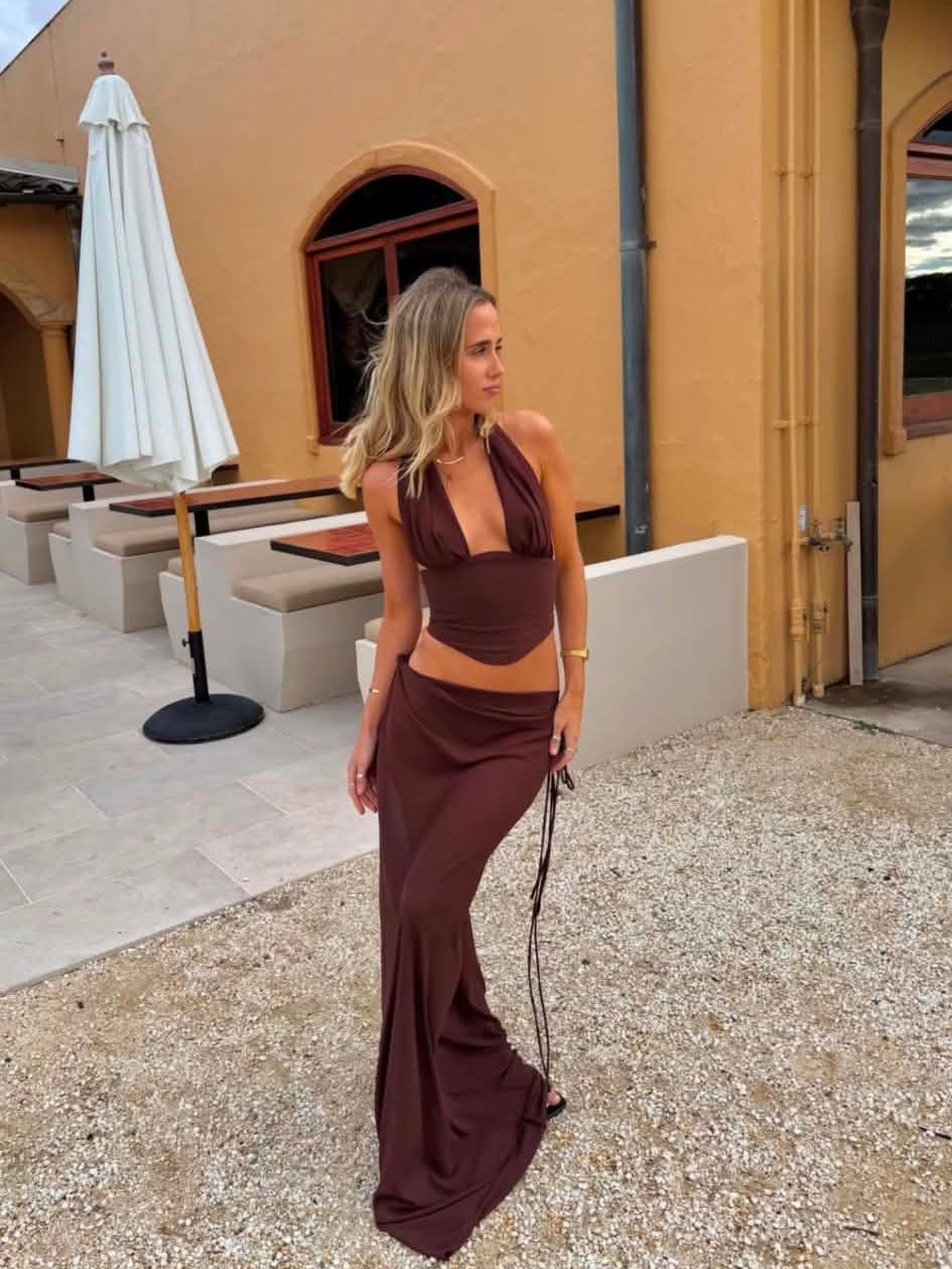 Evelyn Maxi Skirt - Espresso