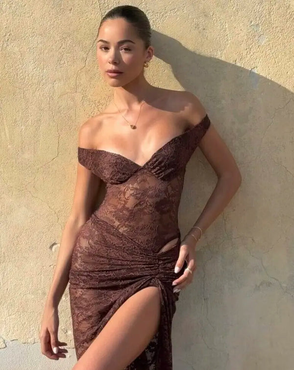 Aubrey Dress - Brown