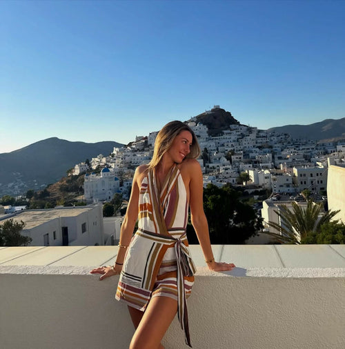 Caprera Wrap Halter Dress